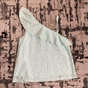 Abercrombie Kids Asymmetric Lace Blouse EUC